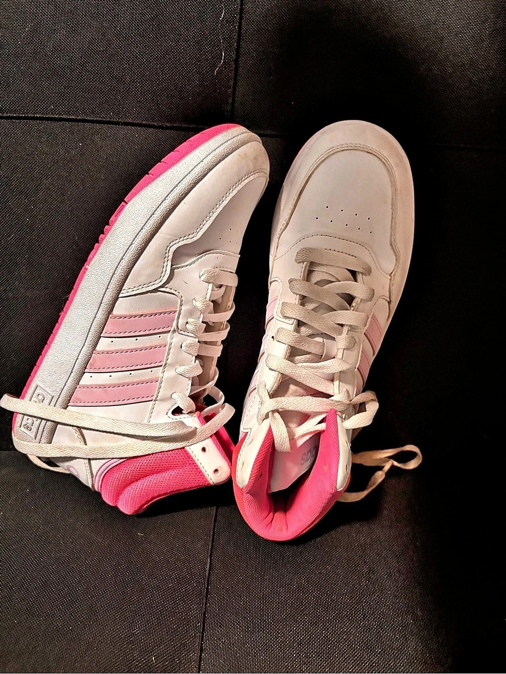 adidas Hoops Mid 3.0 White Pink Sneakers US 5